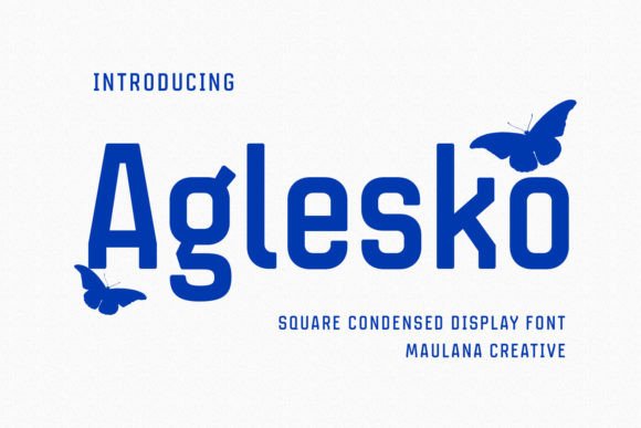 Aglesko: The Modern Condensed Display Font for Crafters