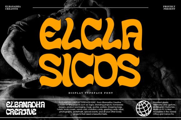 Elclasico Display Typeface Review for Web Design