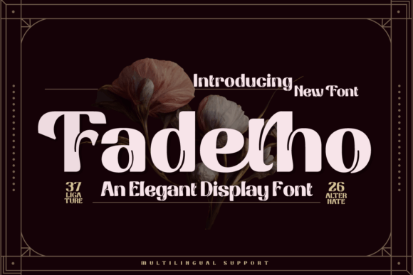 Fadetho: A Display Font for Elegant Brand Identity Design