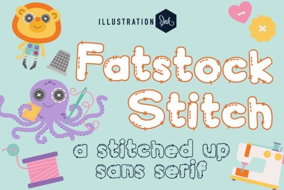 Fatstock Stitch: A Whimsical Display Typeface for Editorial Design