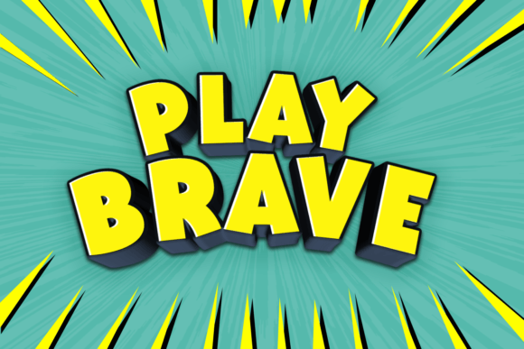 Play Brave: A Cartoon-Style Display Font for Joyful Branding