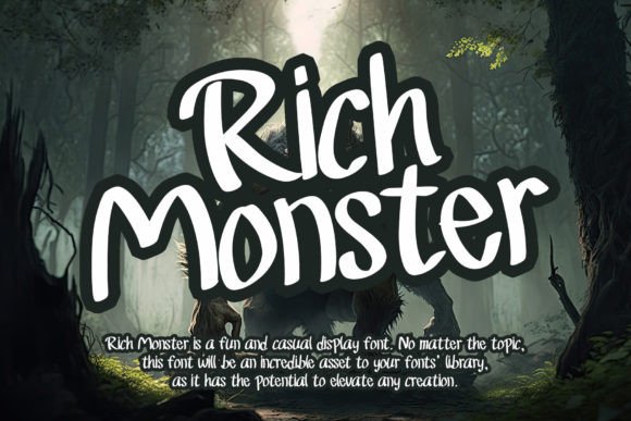 Rich Monster: The Creative Display Font for Bold Brand Identity