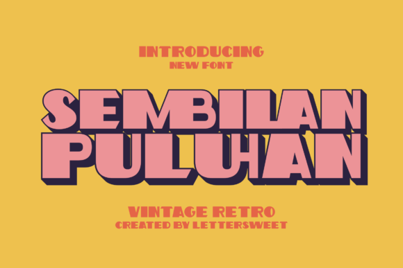 Sembilan Puluhan Typeface Review: A Retro Display Font for Makers
