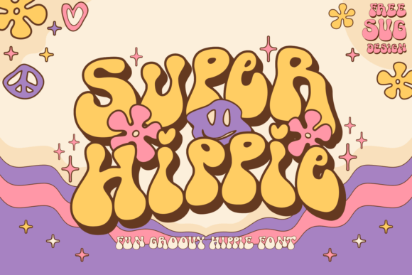 Super Hippie: A Vibrant Display Typeface for Editorial Branding
